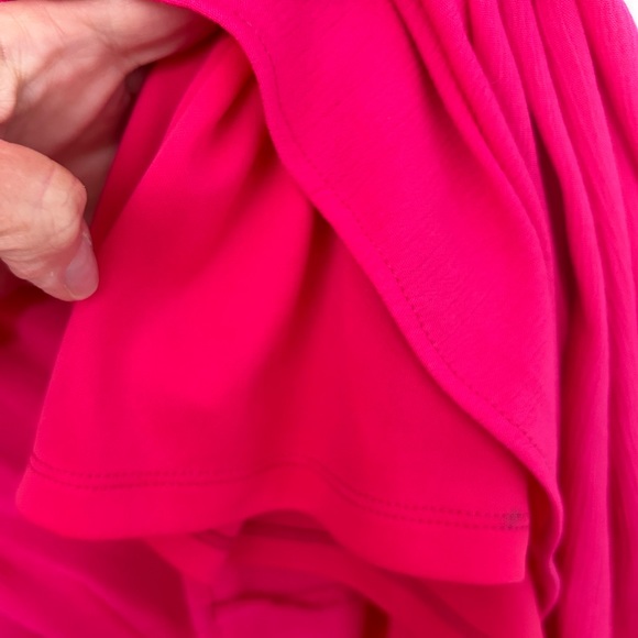 🐣🐇Mini Crinkle Gauze Blouson Sleeve Dress, Cabaret SZ 1X EUC - Picture 7 of 12